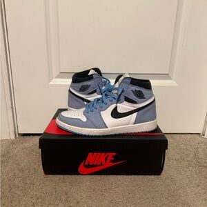 Nike Air Jordan Retro High Tops - Light Blue and White